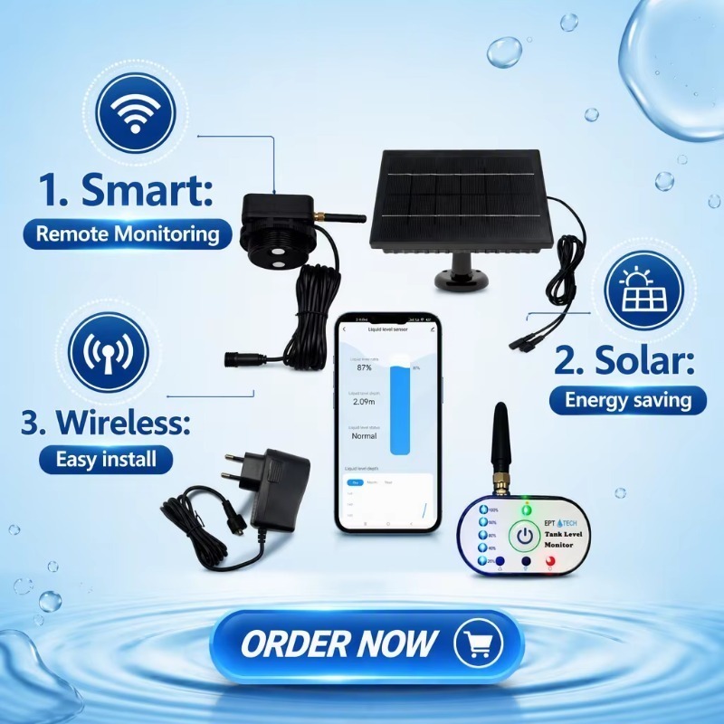 Tuya Smart - TLC2502P-S, transmisor de nivel ultrasónico inteligente