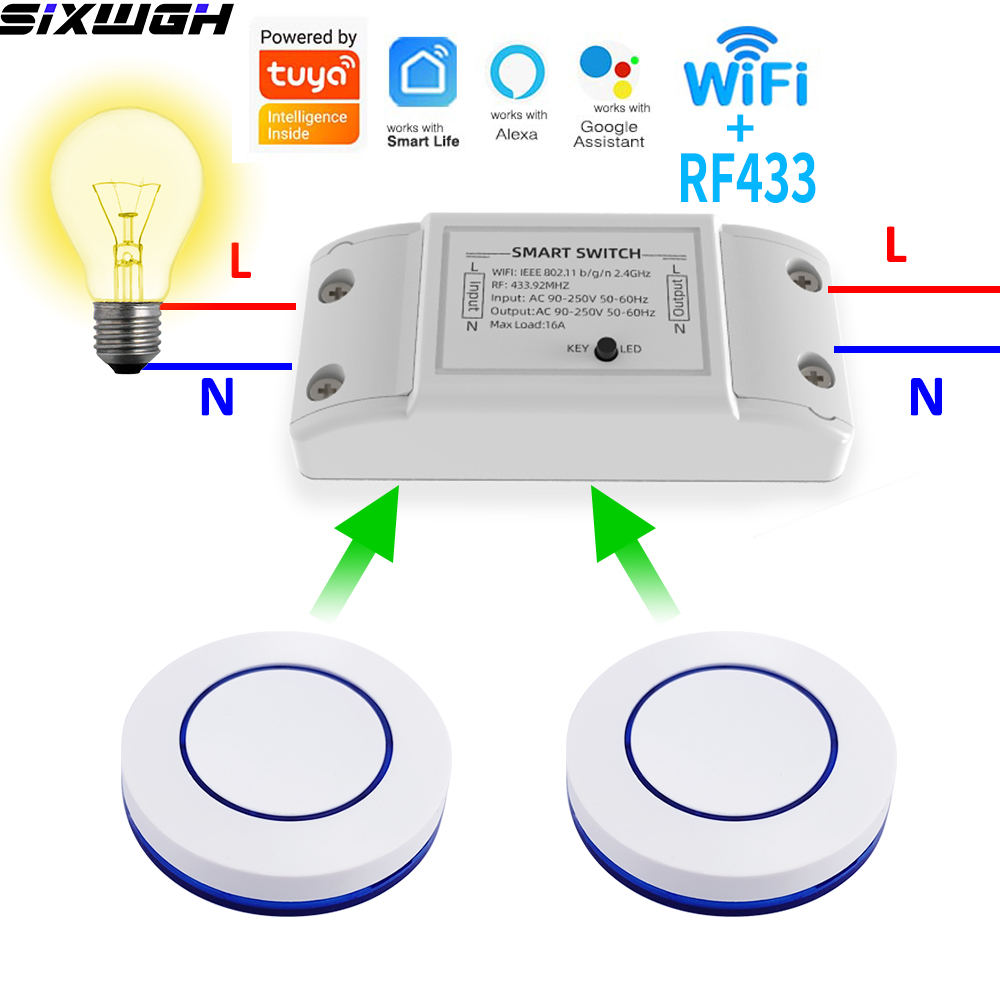 Smart Relay Tuya - Interruptor Inteligente WiFi Tuya de 16A,